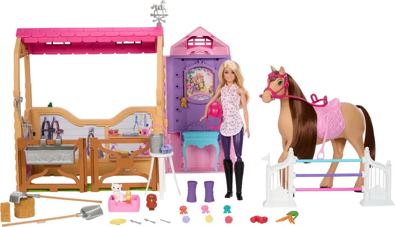Mysteries - The Great Horse Chase - Paard Droomstal Speelset från Barbie i Flerfärgad – produktbild