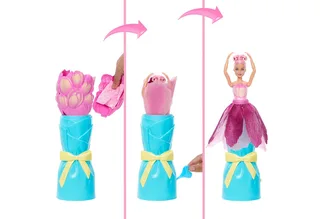 Petal Pop Geparfumeerde Modepop - Roze Tulpenjurk von Barbie in Roze Tulp – Produktfoto 5 von 5