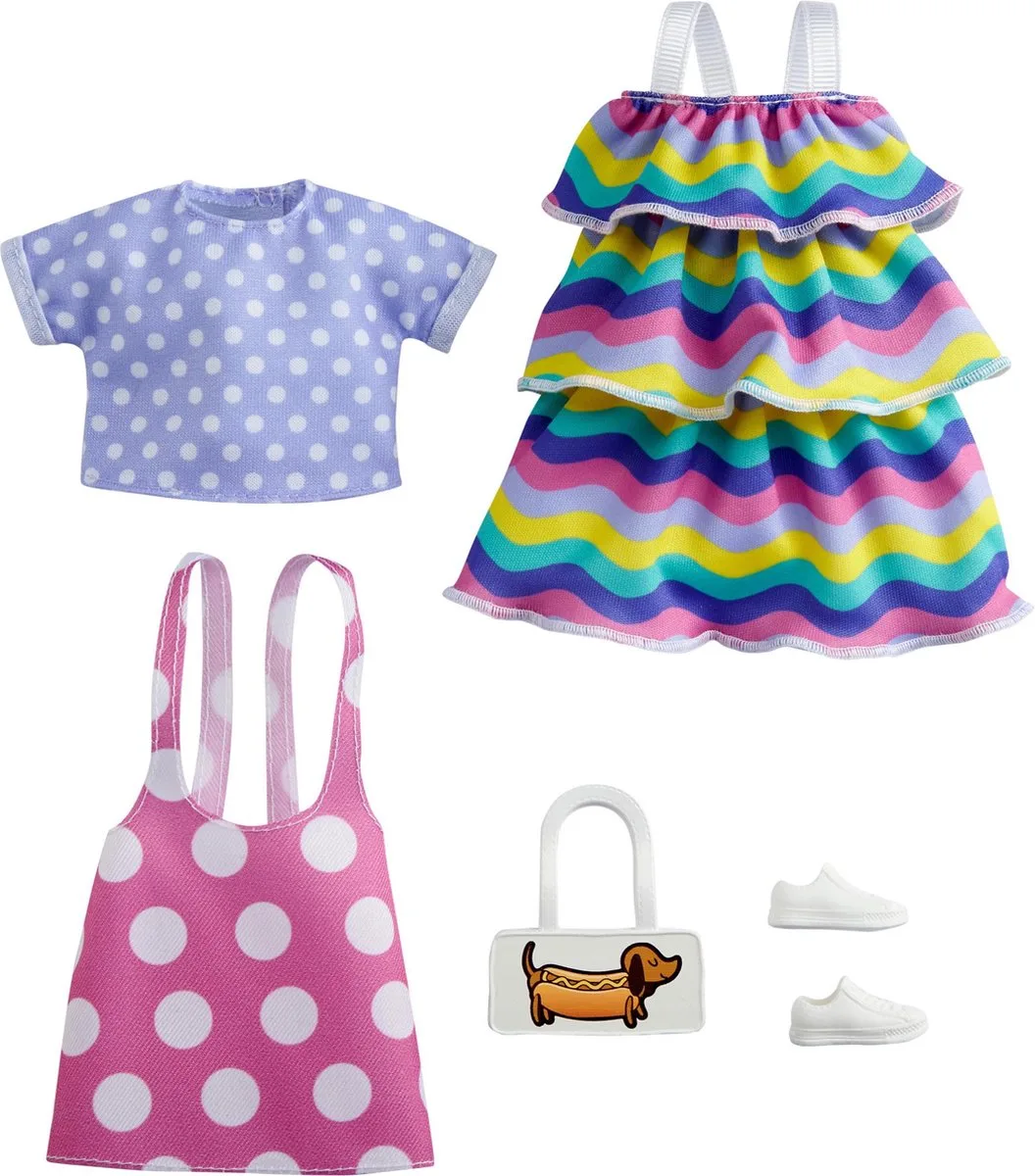 Poppenkleding Fashion Meisjes Polyester 5-delig. fra Barbie i Flerfarvet – produktbillede