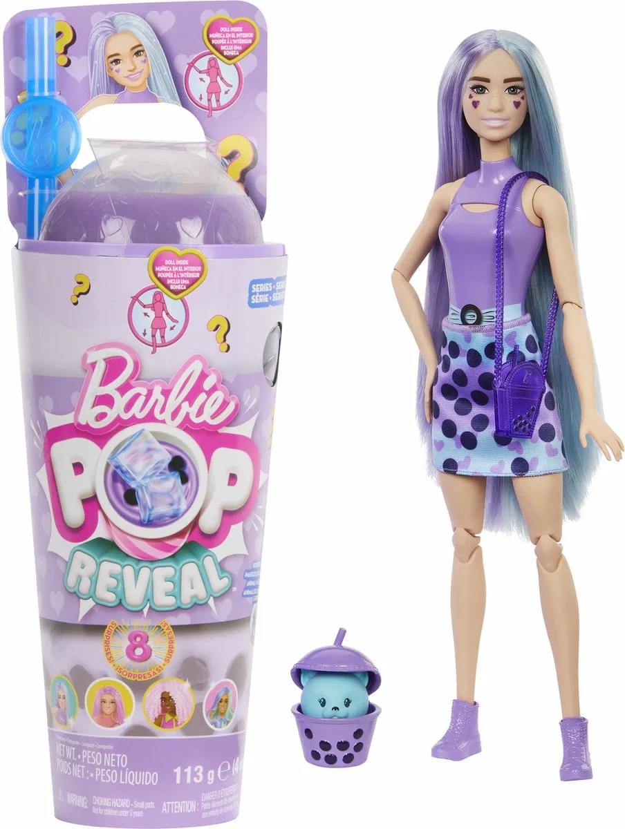 Pop Reveal Bubble Tea Series – Green Tea från Barbie i Taro melk – produktbild