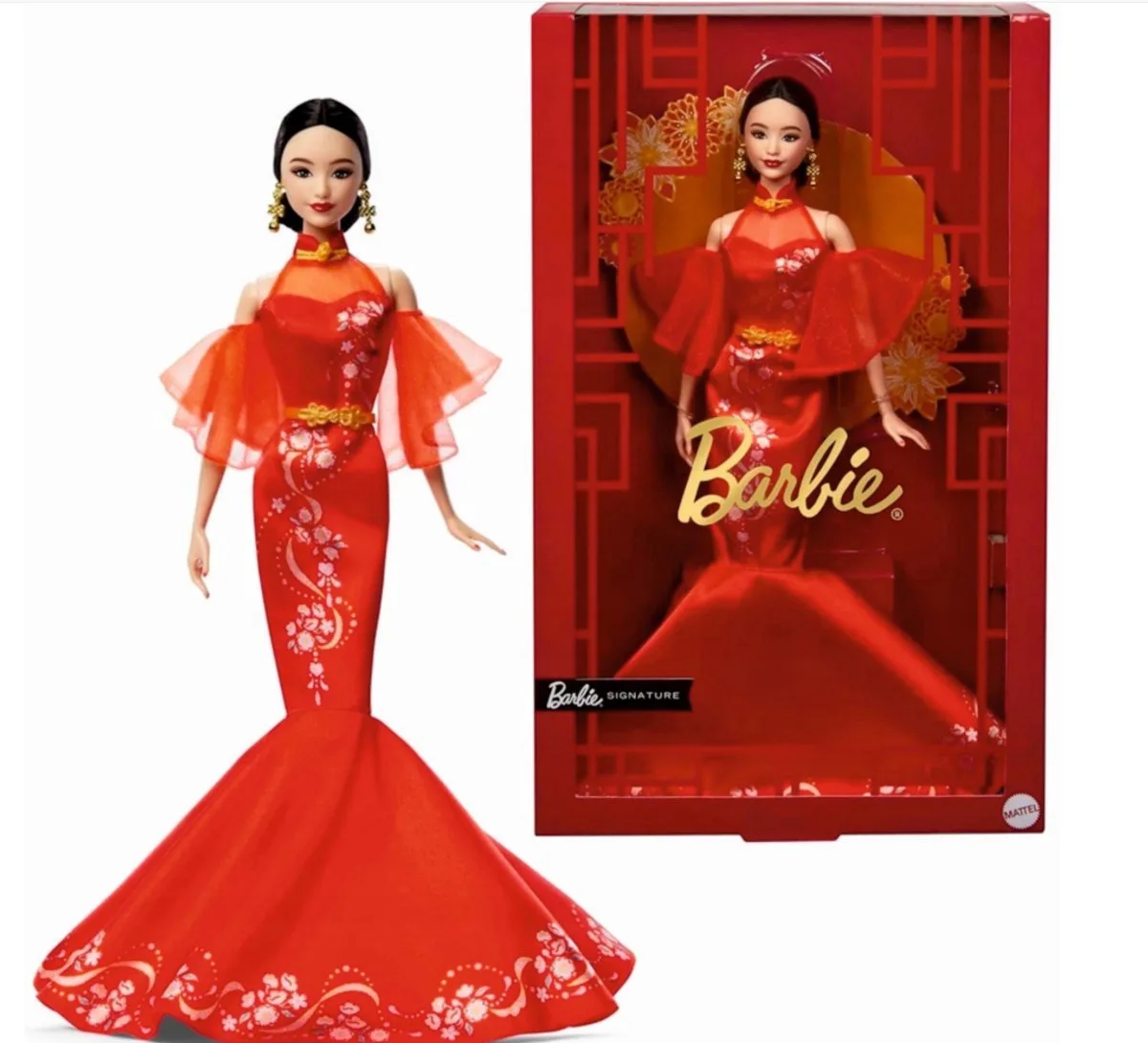 Siganture Doll Lunar New Year JBJ11 Qipao-jurk de Barbie en Rouge – photo du produit