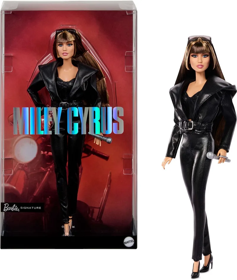 Signature - verzamelpop in 2-delige outfit van kunstleer van Barbie in Miley Cyrus – productfoto