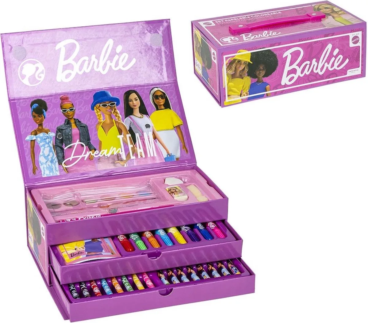 Tekenen Tekendoos Knutselen Meisjes - 44 Pieces van Barbie in Meerkleurig – productfoto