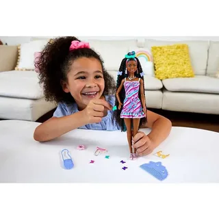 Totally Hair Doll - roze, blauw van Barbie in Bruin – productfoto 2 van 2