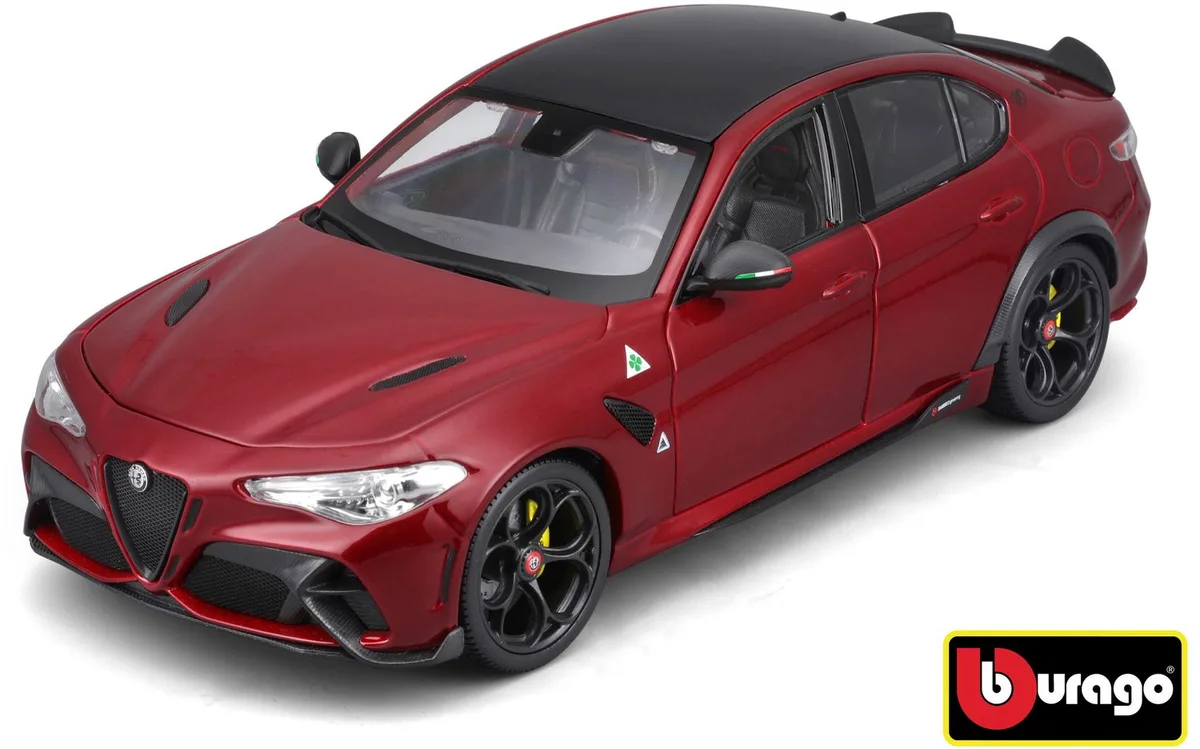 Alfa Romeo Giulia GTAm - 1:18 van Bburago in Rood – productfoto