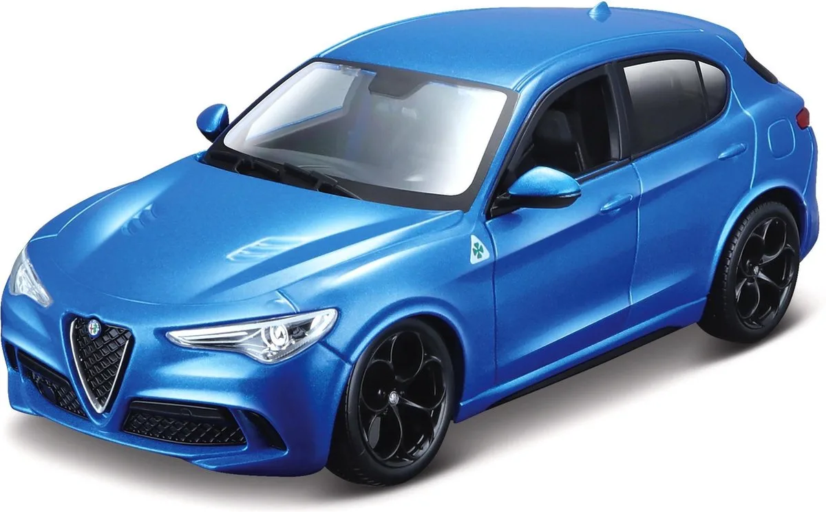 Alfa Romeo Stelvio - Modelauto - Schaal 1:43 de Bburago en Blauw metalic – photo du produit