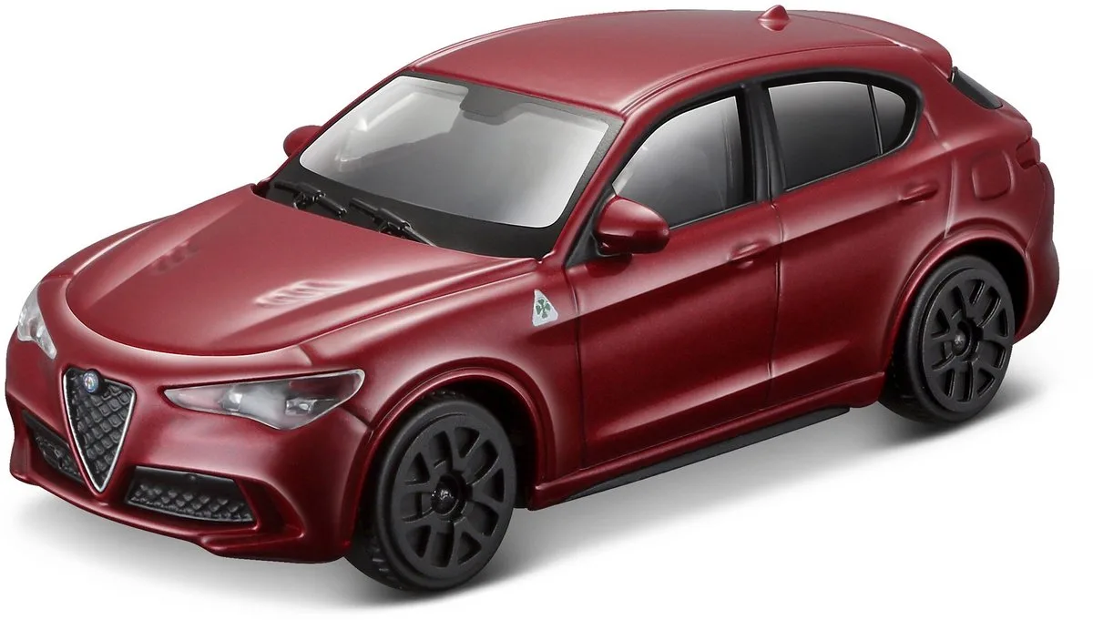 Alfa Romeo Stelvio - Modelauto - Schaal 1:43 fra Bburago i Rood metalic – produktbillede