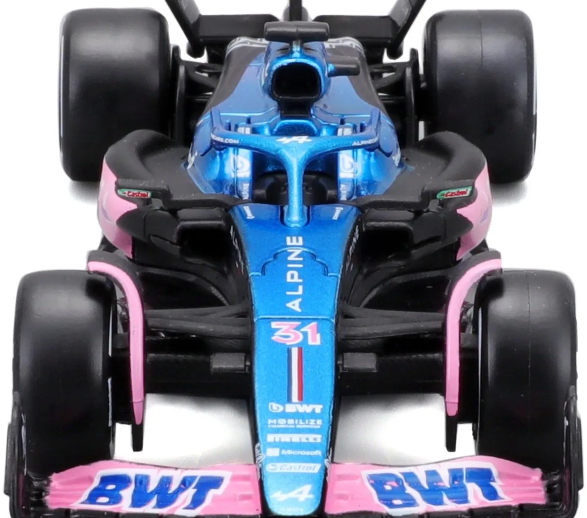 Alpine Alpine - Modelauto - Schaal 1:43 by Bburago in Blue, Pink, White – product photo