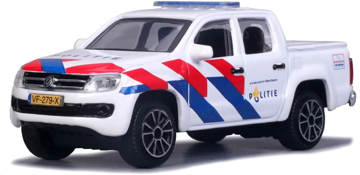 Amarok - Politie - Limited Edition - schaalmodel - modelauto - schaal 1:43 van Bburago in Wit, Rood, Blauw – productfoto