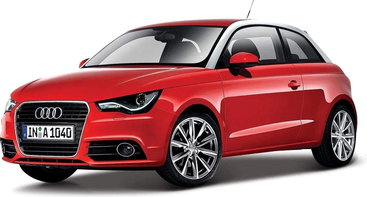 AUDI A1 1:24 modelauto schaalmodel fra Bburago i Rød – produktbillede