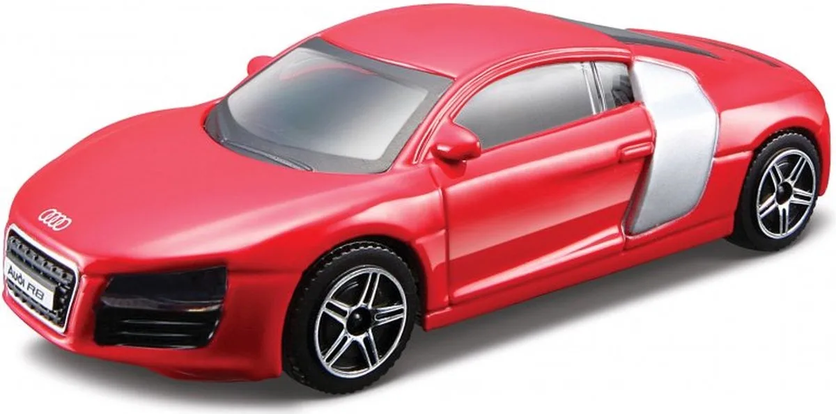 AUDI R8 2009 schaalmodel 1:43 van Bburago in Rood – productfoto
