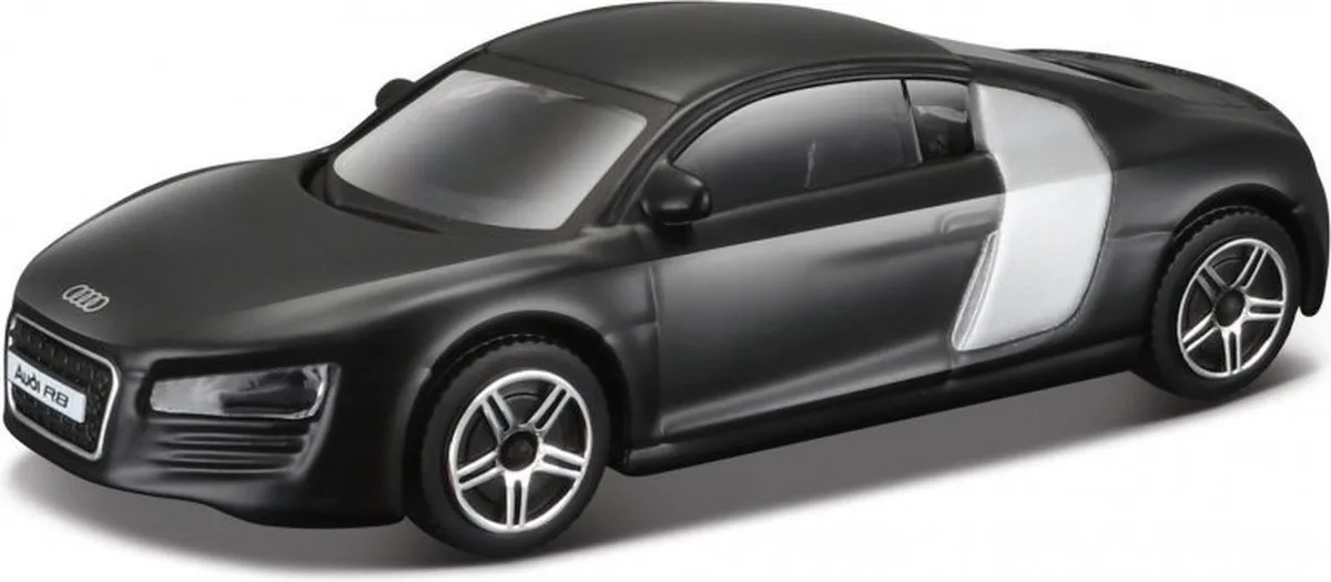 AUDI R8 2009 schaalmodel 1:43 van Bburago in Zwart – productfoto