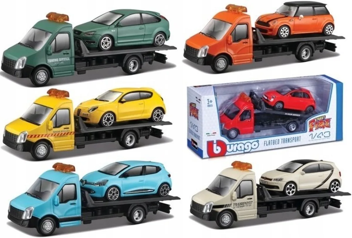 Autotransporter met VW Polo GTi Bburago 1:43 van Bburago in Beige – productfoto
