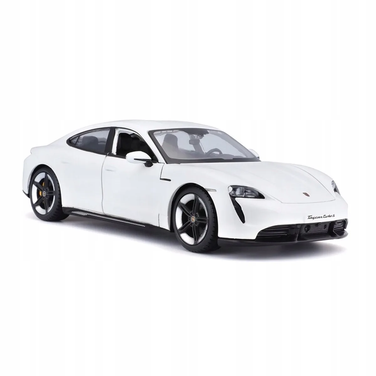 Bburago 1:24 Porsche Taycan Turbo S 2019 Carrara - UNI van Bburago in Wit – productfoto