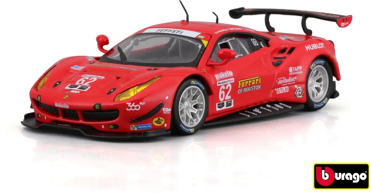 Bburago 1:43 Ferrari Racing 488 Gte 2017 - UNI von Bburago in Rot – Produktfoto