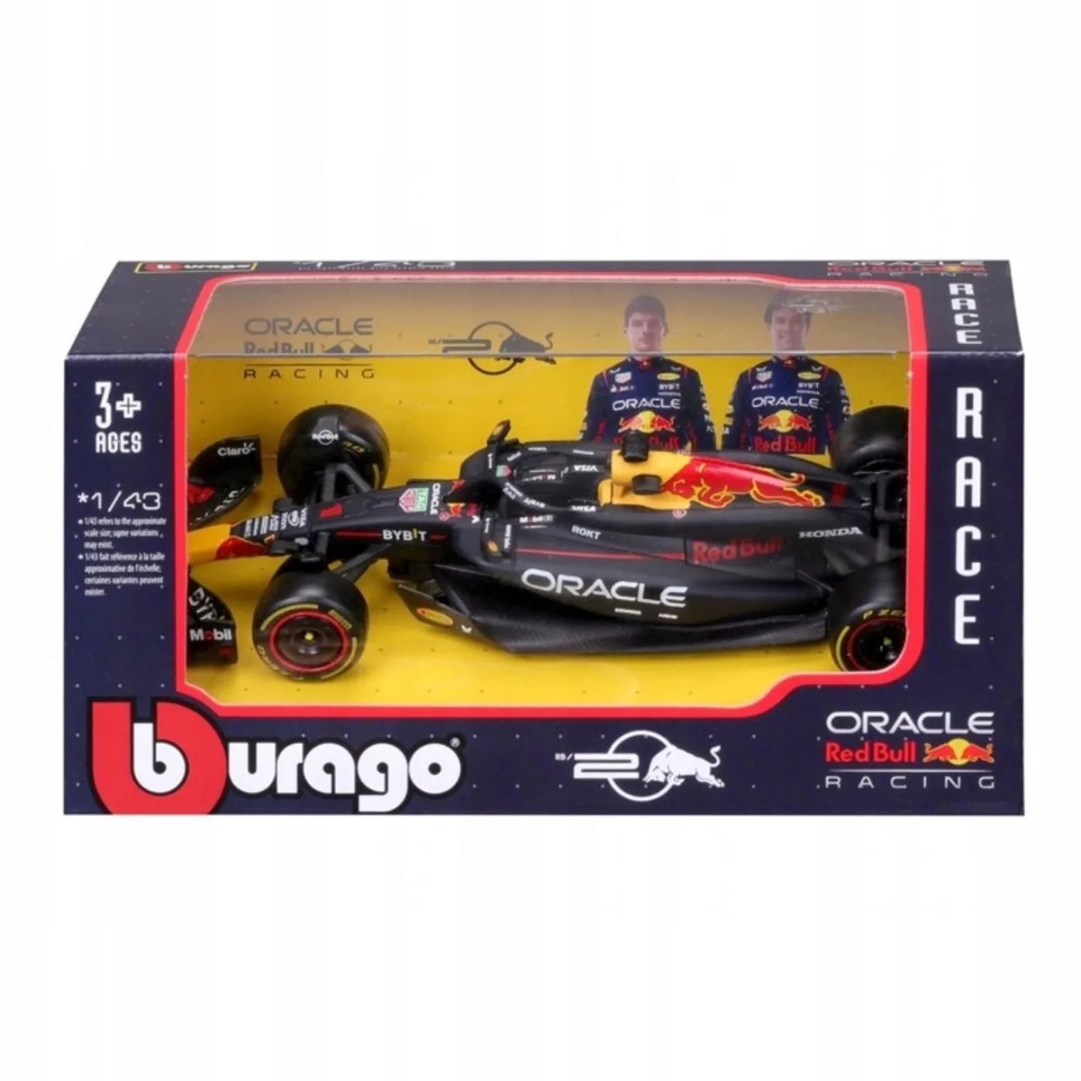 Red Bull RB20 #1 Max Verstappen 1:43 Auto's op schaal Miniatuur auto's van Bburago in Blauw – productfoto