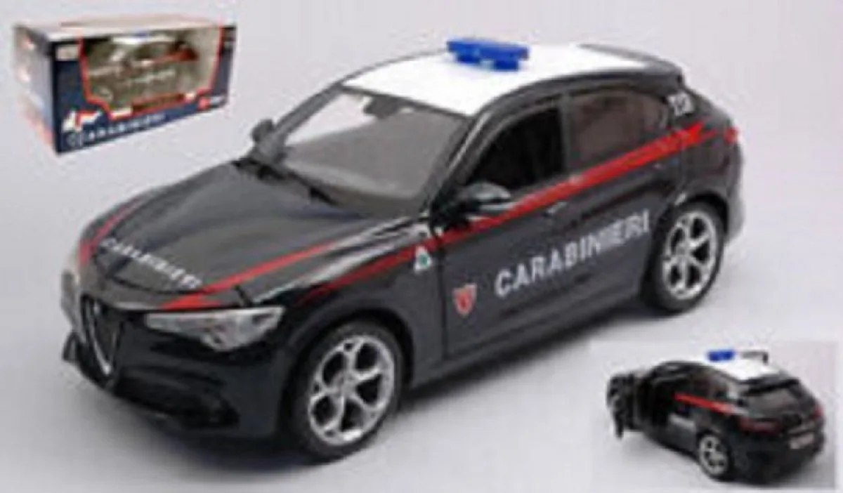 BBURAGO 390771.006, Politiewagen model, Voorgemonteerd, 1:24, Alfa Romeo Giulia 2016, Alfa Romeo Giulietta, Alfa Romeo Stelvio, Elk geslacht, 3 jaar fra Bburago i Flerfarvet – produktbillede