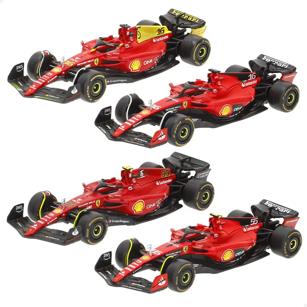 Maquette De Voiture 78514 F1 Ferrari F1-75 & Sf-23 Sainz & Leclerc 1:43 4 Unités de Bburago – photo du produit