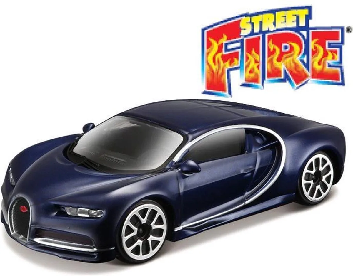 BUGATTI CHIRON donker schaalmodel 1:43 van Bburago in Blauw – productfoto