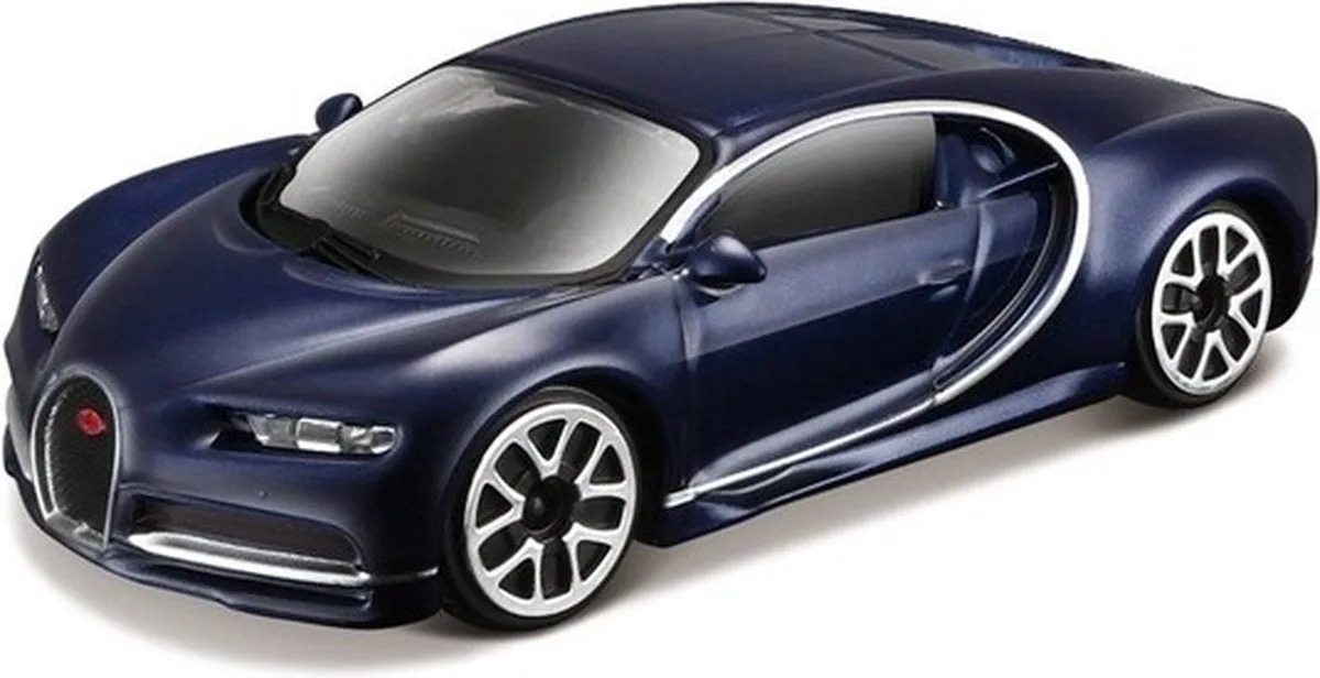 Bugatti Chiron modelauto schaalmodel - 10 cm - donkerblauw - 1:43 van Bburago in Blauw – productfoto