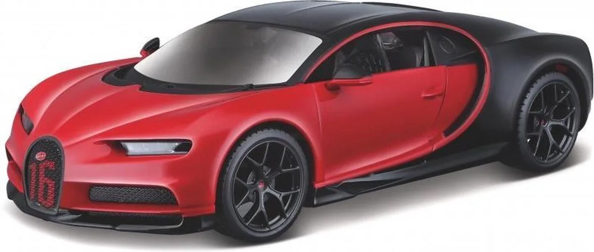 Bugatti CHIRON SPORT 1:32 fra Bburago i Rød, Sort – produktbillede