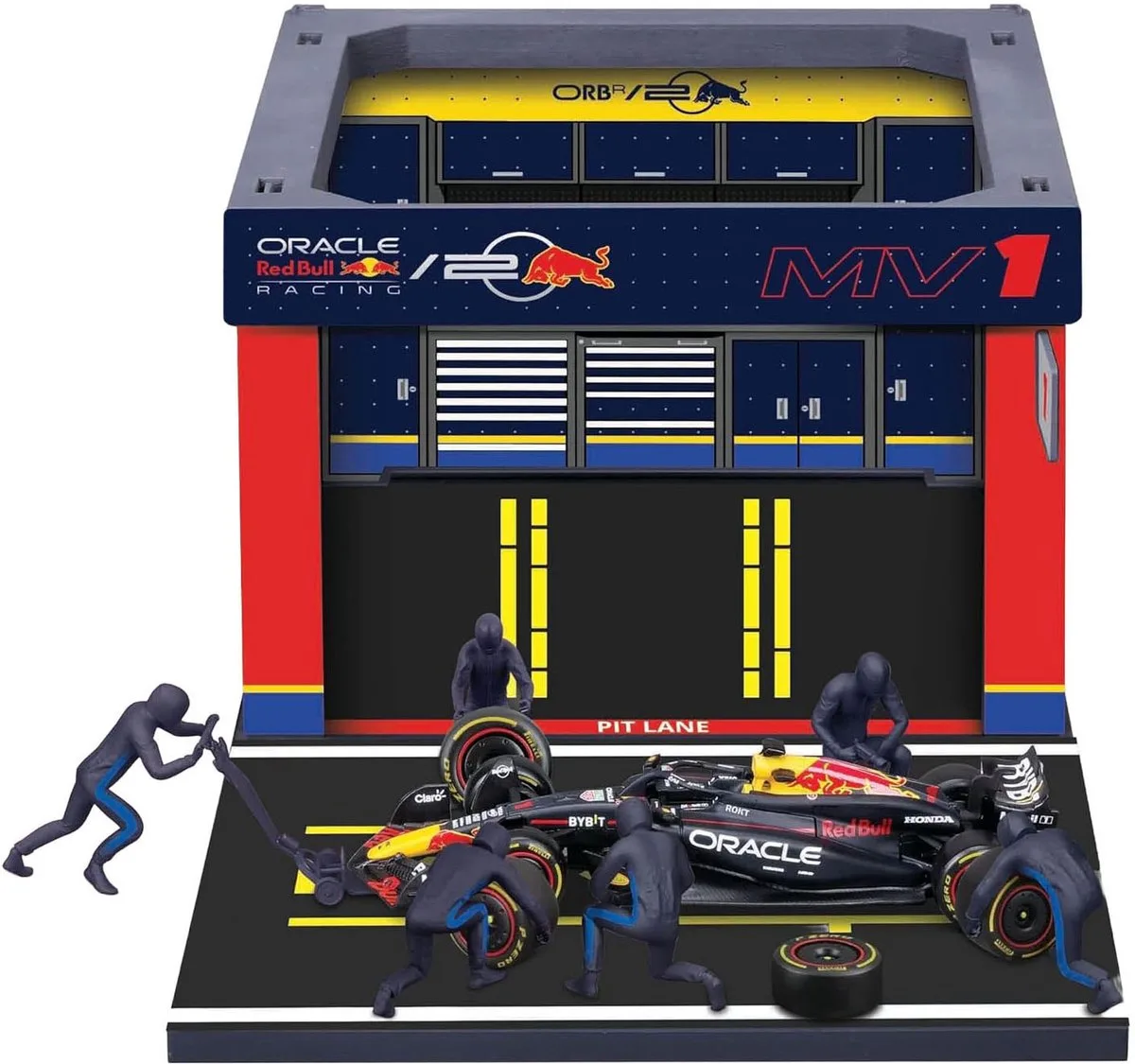 Burago Red Bull Pit Pass met Max Verstappen - 1:43 från Bburago i Flerfärgad – produktbild
