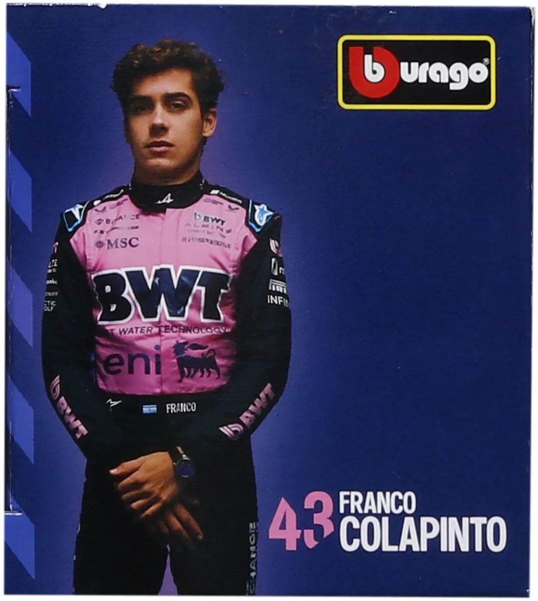 BWT Racing A525 - Modelauto - Schaal 1:43 by Bburago in Donker blauw, Pink – product photo