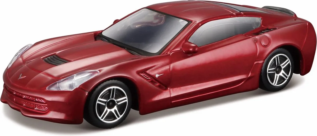 CHEVROLET CORVETTE STINGRAY 2014 metalic schaalmodel 1:43 van Bburago in Rood – productfoto
