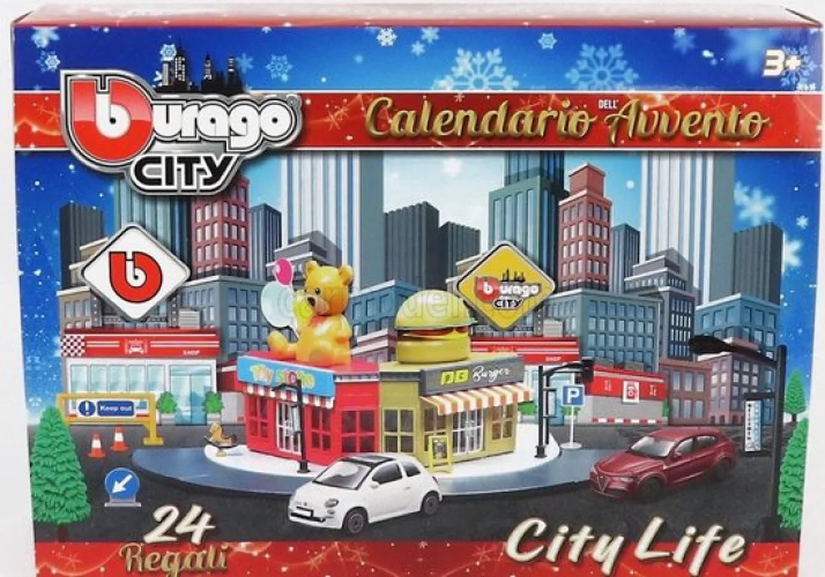 City Life Adventskalender incl. drie 1:43 miniatuur modellen by Bburago in Multicolour – product photo