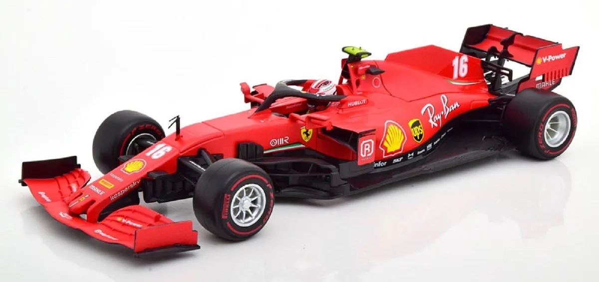 De 1:18 Diecast Modelcar van de Ferrari SF1000 #16 van de GP van Oostenrijk van 2020.De coureur was Charles LeClerc.De fabrikant van het schaalmodel is Burago. van Bburago in 11559 – productfoto