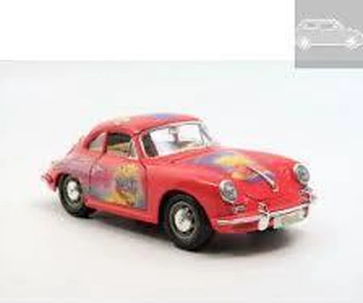 Disney Pooh Beer Porsche 356 Toycar by Bburago in Red – product photo
