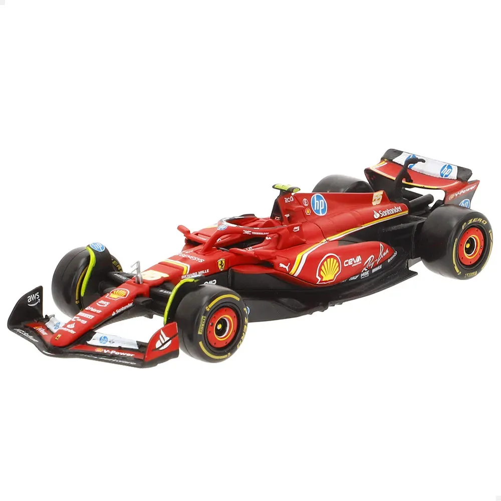 F1 2024 Ferrari Sf24 Nº55 Carlos Sainz 1:43 Modellbil Byggsats från Bburago – produktbild