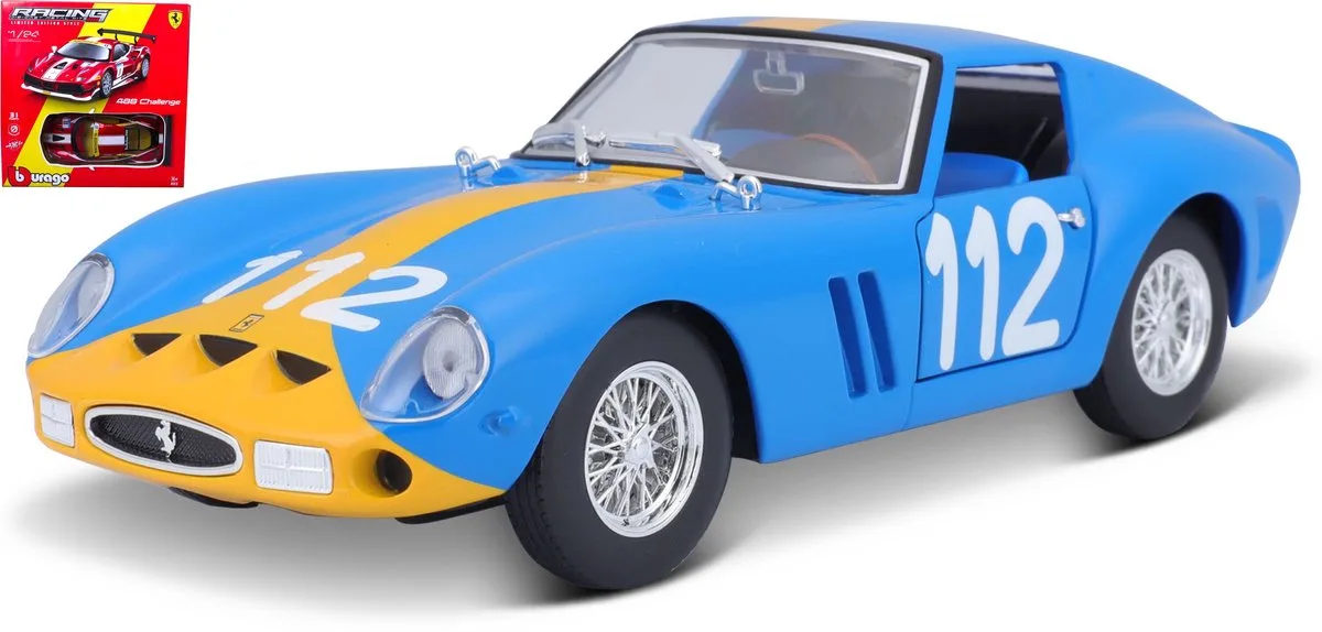 Ferrari 250 Gto - Modelauto - Schaal 1:24 by Bburago in Blue, Yellow – product photo