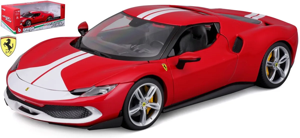 Ferrari 296 GTB Assetto Fiorano (25 cm) 1/18 Bburago {Modelauto - Schaalmodel - Miniatuurauto} de Bburago en Rouge – photo du produit