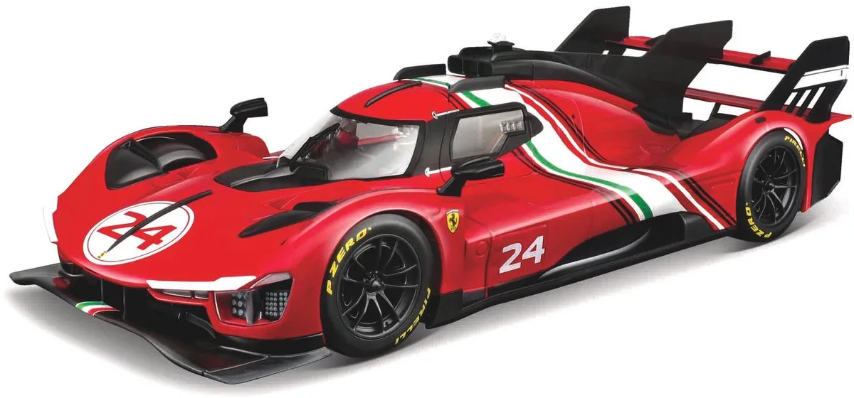 Ferrari 499P - Modelauto - Schaal 1:18 från Bburago i Röd, Vit, Grön – produktbild