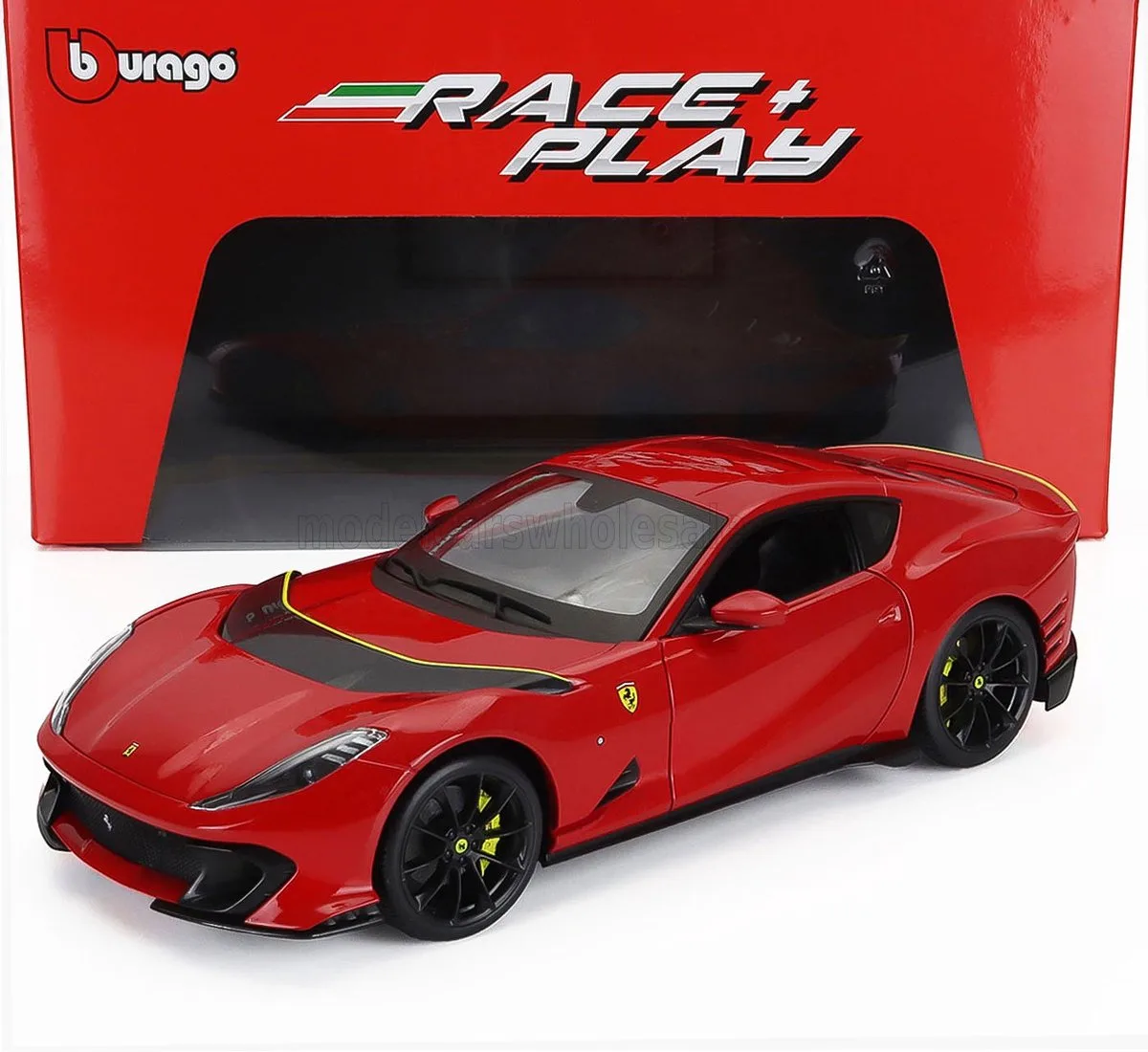 Ferrari 812 Competizione modelauto 1:18 Bburago van Bburago in Rood – productfoto