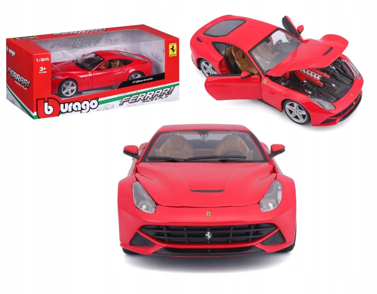 Ferrari F12 Berlinetta van Bburago in Rood – productfoto