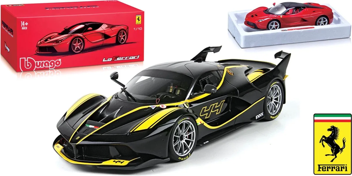 Ferrari Fxx-K - Modelauto - Schaal 1:18 by Bburago in Black, Yellow – product photo