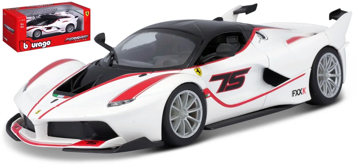 Ferrari FXX-K Nr#15 1-24 Burago Racing by Bburago in White – product photo