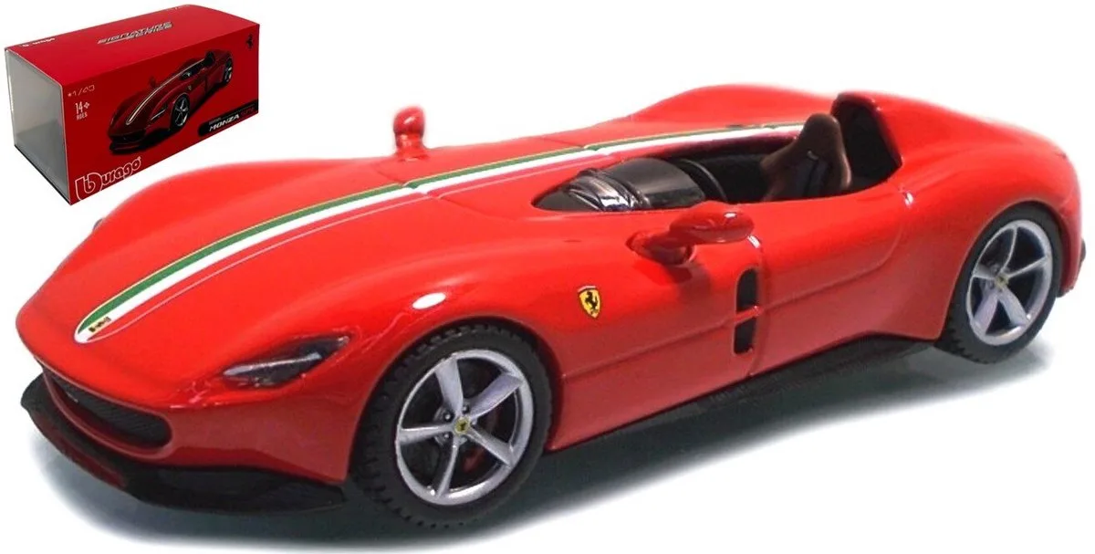 Ferrari Monza - Modelauto - Schaal 1:43 fra Bburago i Rød – produktbillede