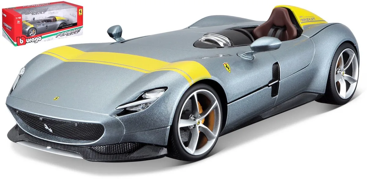 Ferrari Monza SP1 - 1:18 de Bburago en Gris, Jaune – photo du produit