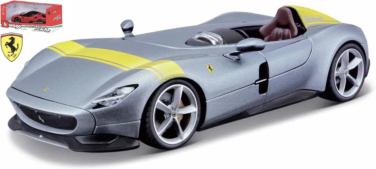Ferrari Monza SP1 Grey with Yellow de Bburago en Multicolore – photo du produit