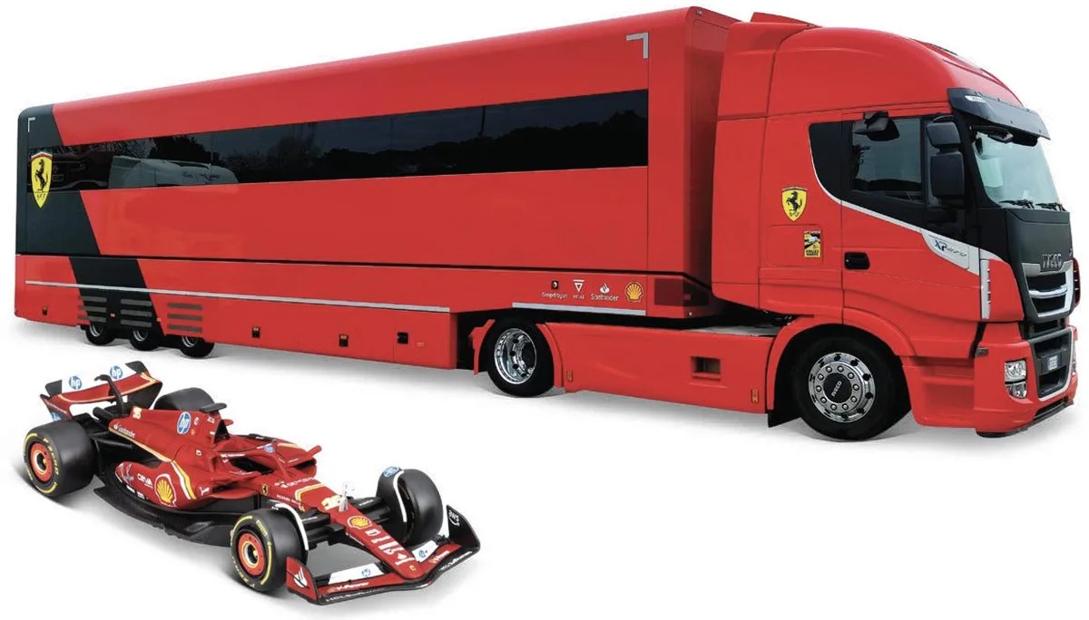 Ferrari Sf-23 - Modelauto - Schaal 1:43 van Bburago in Rood, Zwart – productfoto