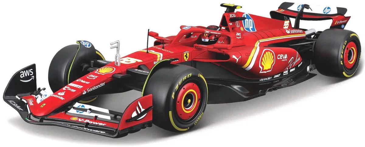 Ferrari Sf-24 - Modelauto - Schaal 1:18 de Bburago en Rouge, Blanc, Jaune – photo du produit