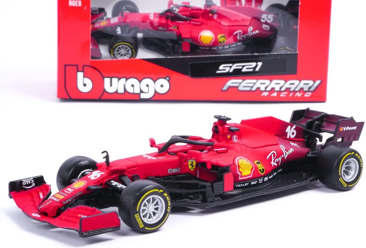 Ferrari SF21 - Charles Leclerc - 2021 de Bburago en Rouge – photo du produit