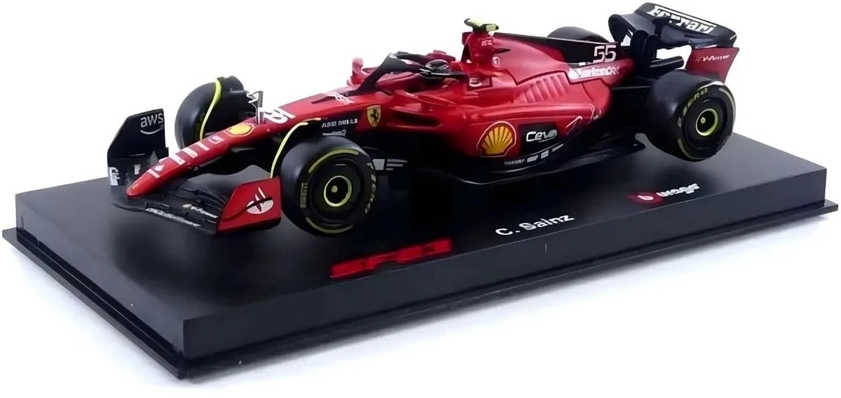 Ferrari SF23 #55 C. Sainz Season 2023 de Bburago en Bleu – photo du produit