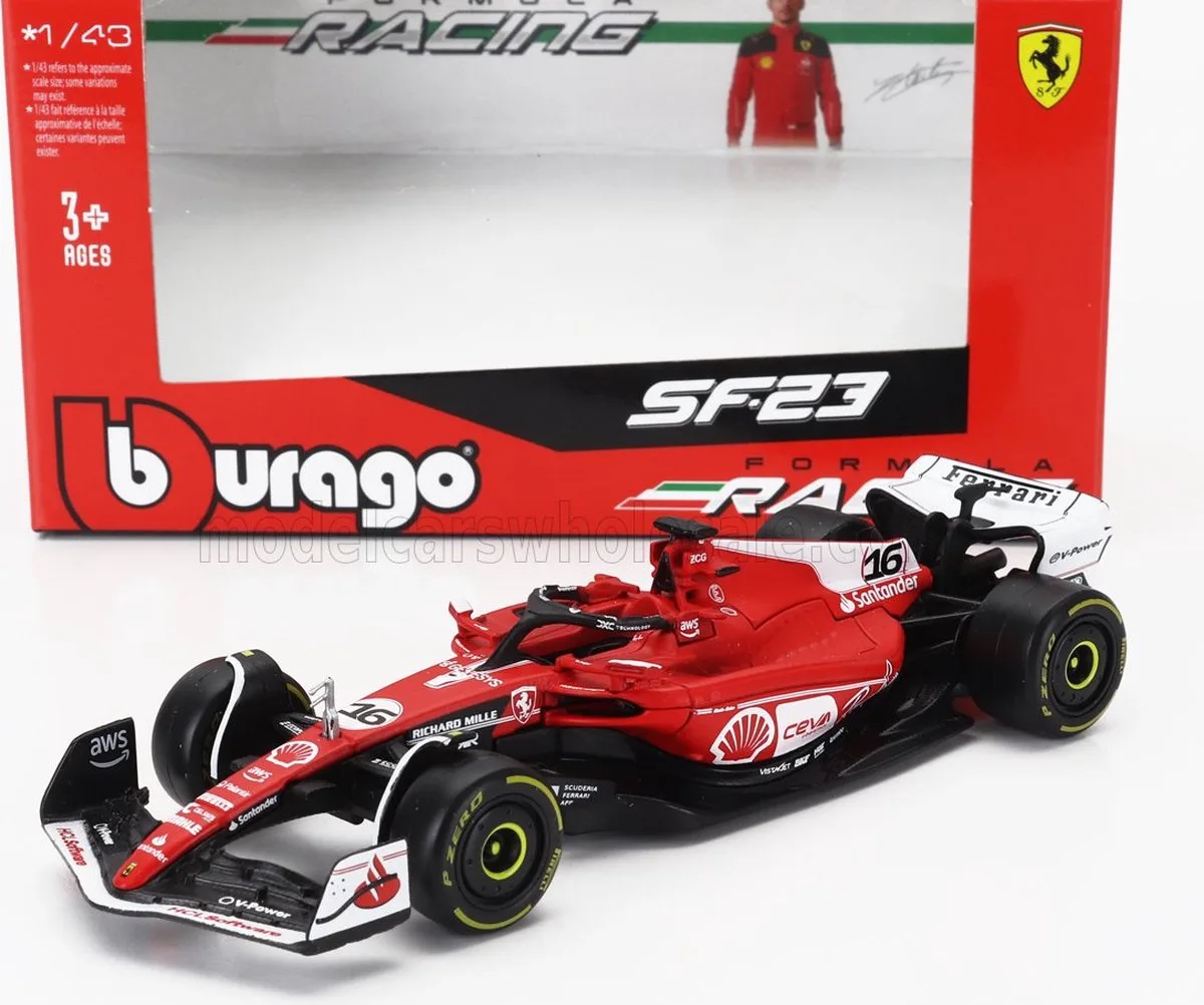 Ferrari SF23 - Charles Leclerc - Las Vegas 2023 von Bburago in Rot – Produktfoto