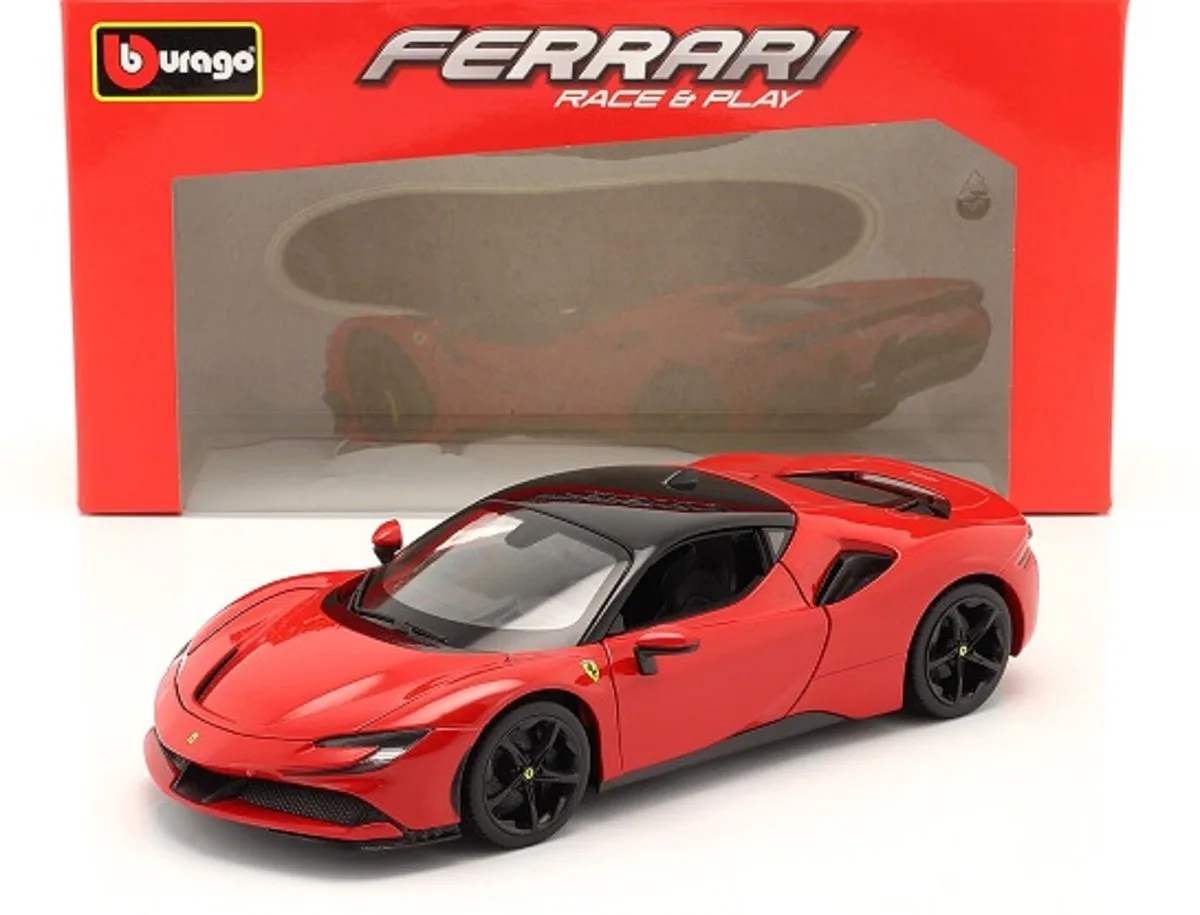 Ferrari SF90 Stradale modelauto 1:18 Bburago fra Bburago i Rød – produktbillede