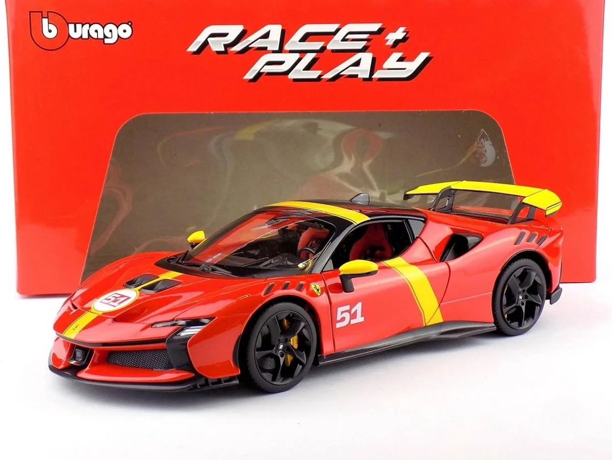 Ferrari SF90 XX Stradale #51 - 1:18 fra Bburago i Rød – produktbillede
