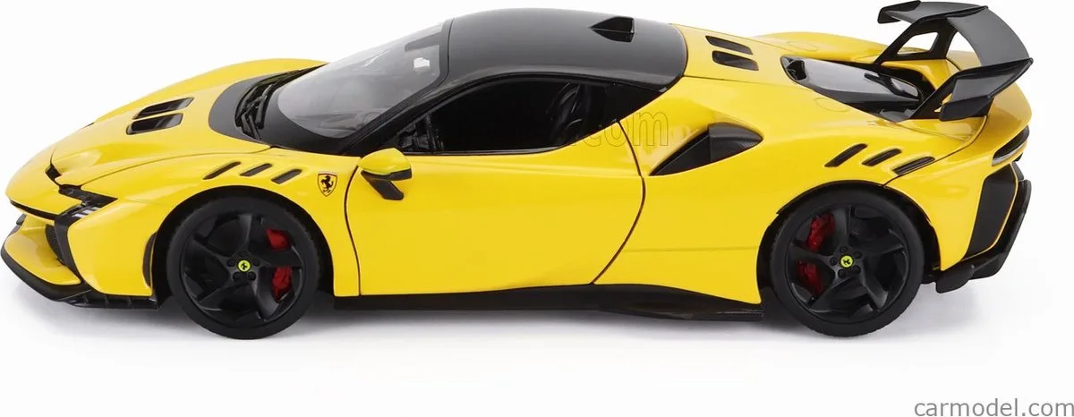 Ferrari SF90 XX Stradale modelauto 1:18 von Bburago in Gelb – Produktfoto